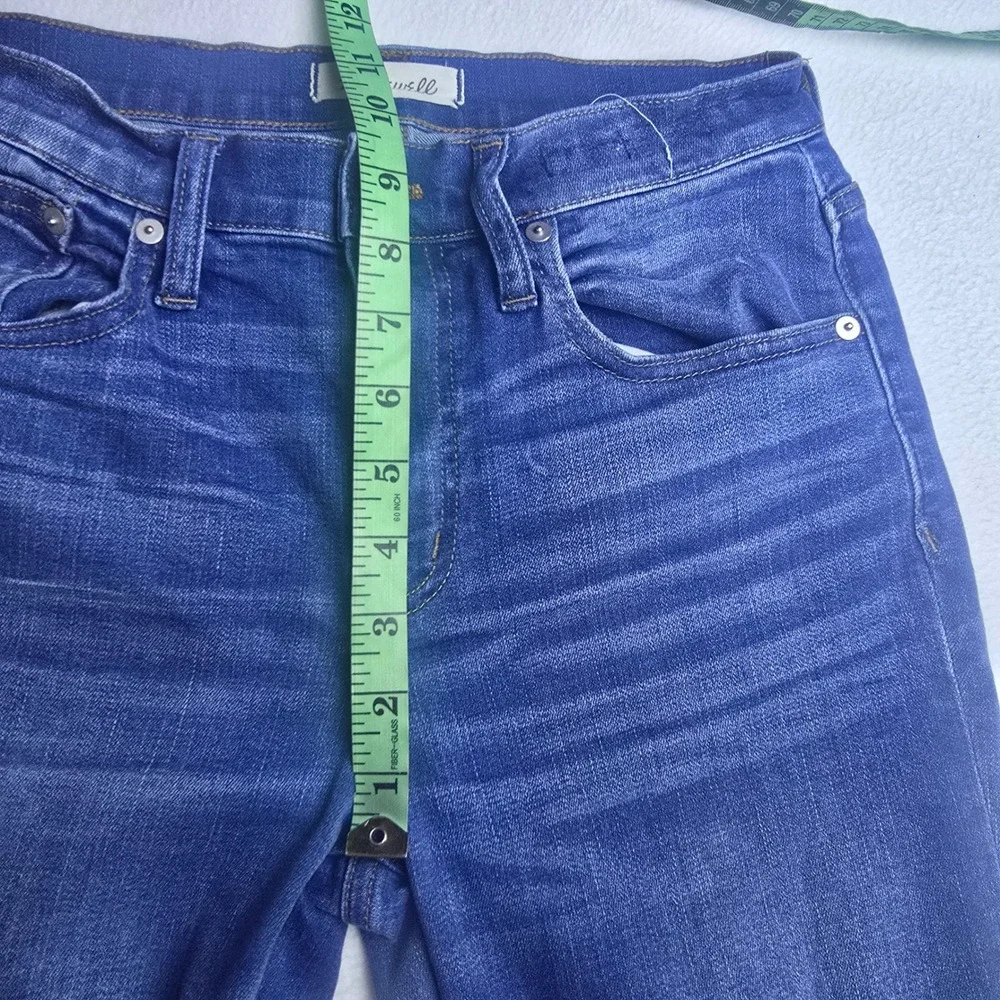 Madewell -1104 Cali Demi-Boot High Rise Jeans Blue Raw Hem J0284‎ Size 26